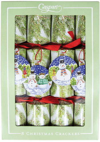 Caspari Snowman Ornaments Christmas Crackers